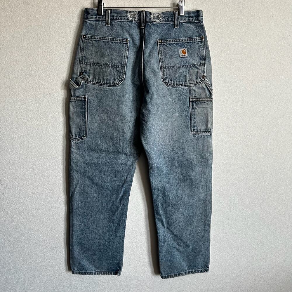 Carhartt B07 DNM denim double knee work wear carpenter pants - Picture 5 of 8